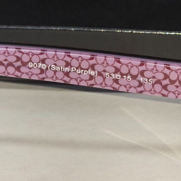 Coach Frames Glasses Readers +2 Logo Satin Purple Logo Design (9070) 53 15 135 - Picture 4 of 9